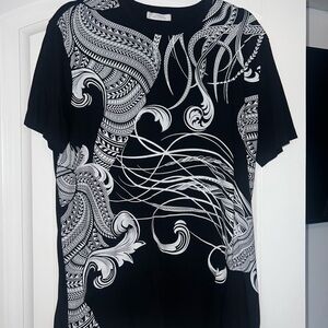 Versace Collection Mens Black & White Pattern Tshirt Size XL